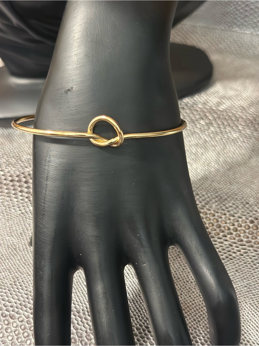 Gold Tone Knot Open Bangle Bracelet - Women's Jewelry